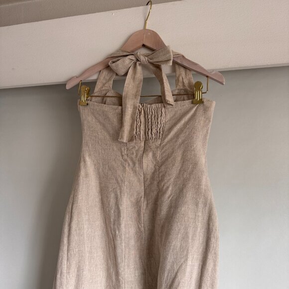 DISSH Willow Natural Linen Halter Dress – Size US 4 / AU 8 - Picture 5 of 8